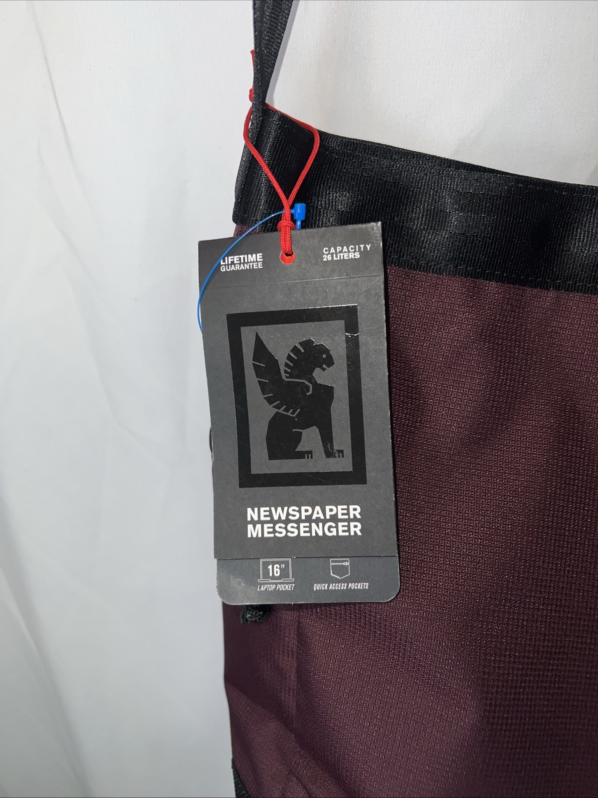 NWT Chrome Burgundy Newspaper Messenger Royale- Crossbody Bag Japan