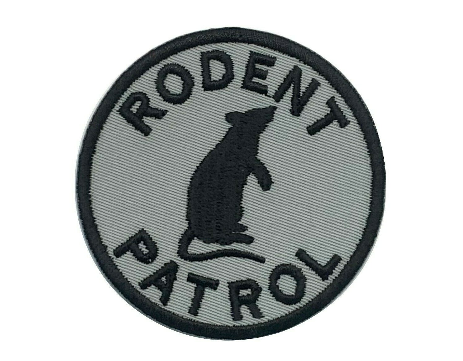 Rodent Patrol Embroidered Patch with Hook Fastener Available