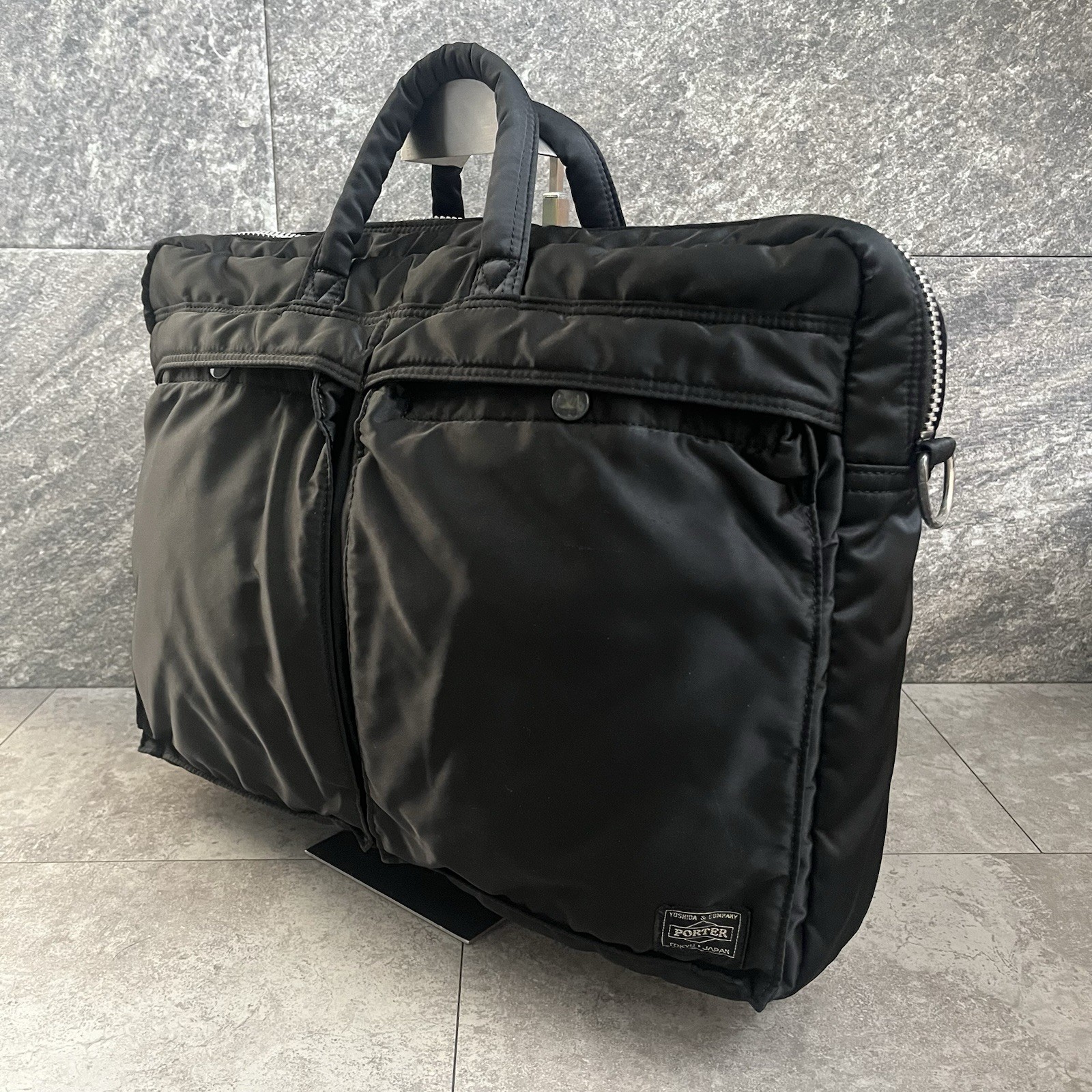 Porter Yoshida tanker briefcase helmet bag black bag nylon made in japan A4