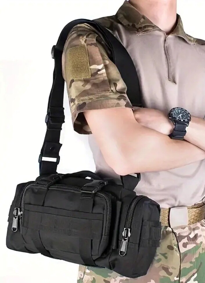 Tactical Military Chest Fanny Shoulder Waist Bag Camo Hunting Molle Camping Pack