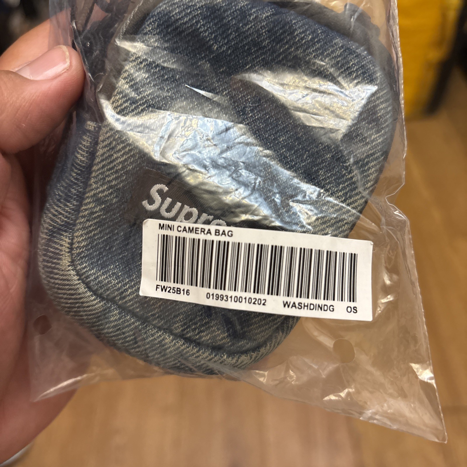 Supreme Denim Mini Utility Bag Washed Indigo Box Logo Water Resistant FW25 NEW
