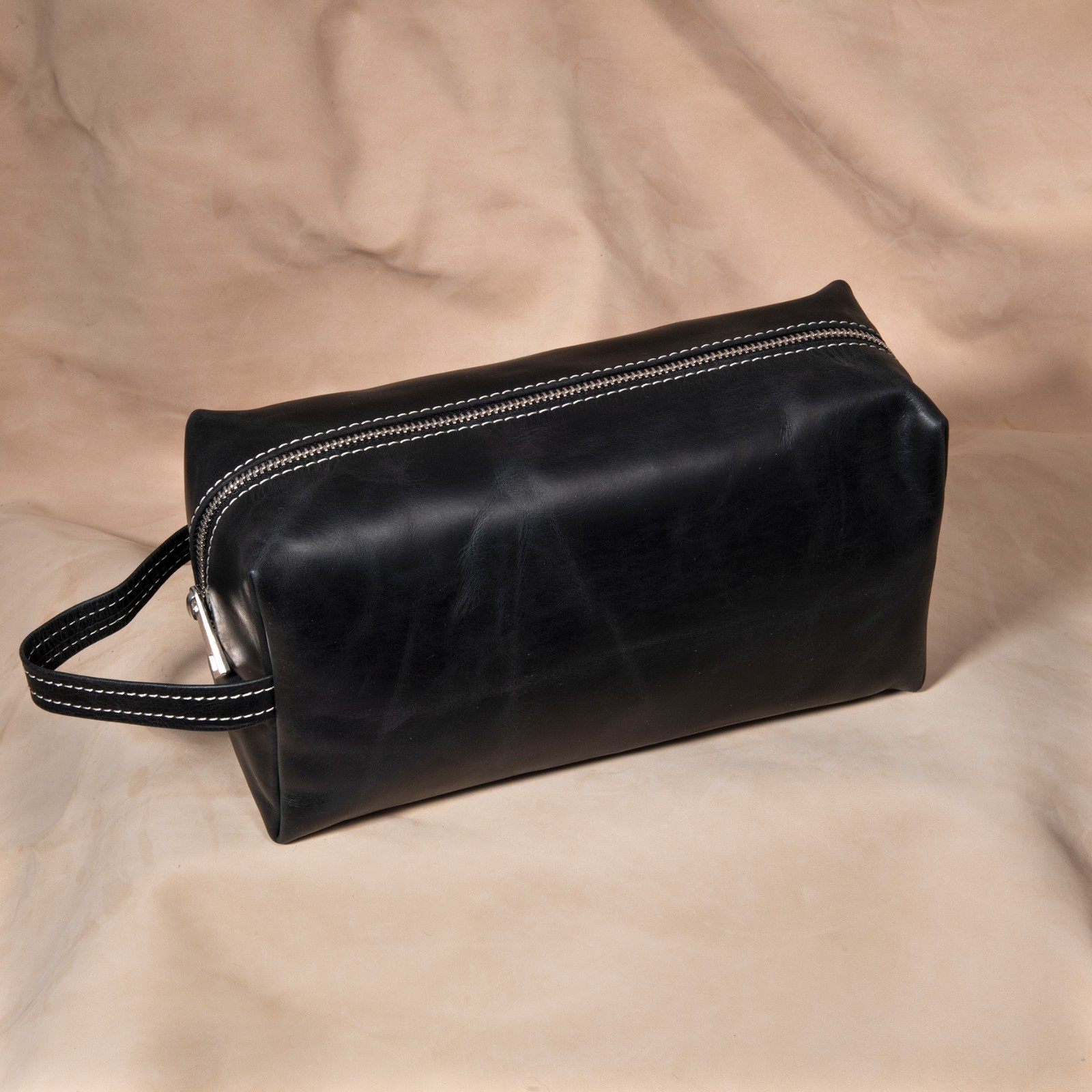 Leather Toiletry Bag – Full Grain Men’s Dopp Kit Travel Case