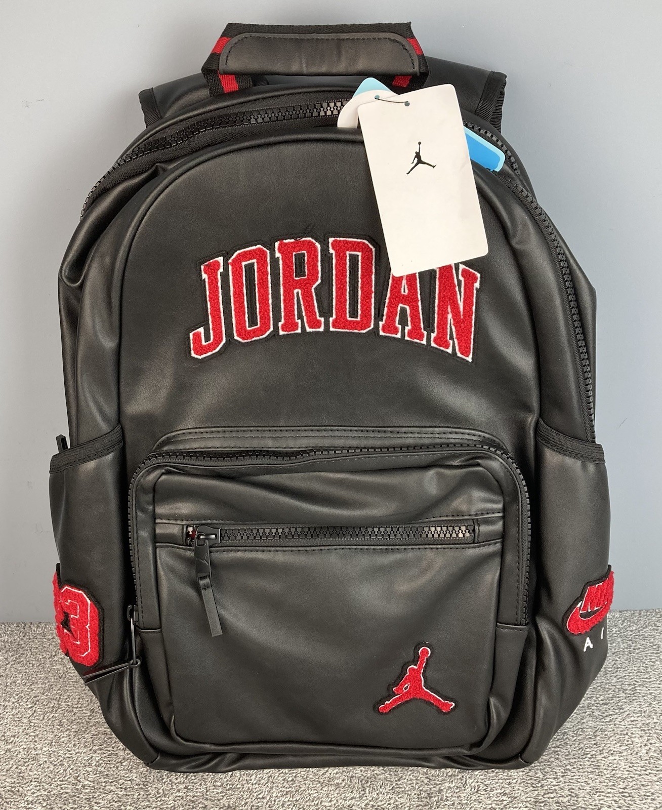 Jordan JAM Borough Varsity Backpack Black Red “13 Laptop Tablet Bottle Pocket