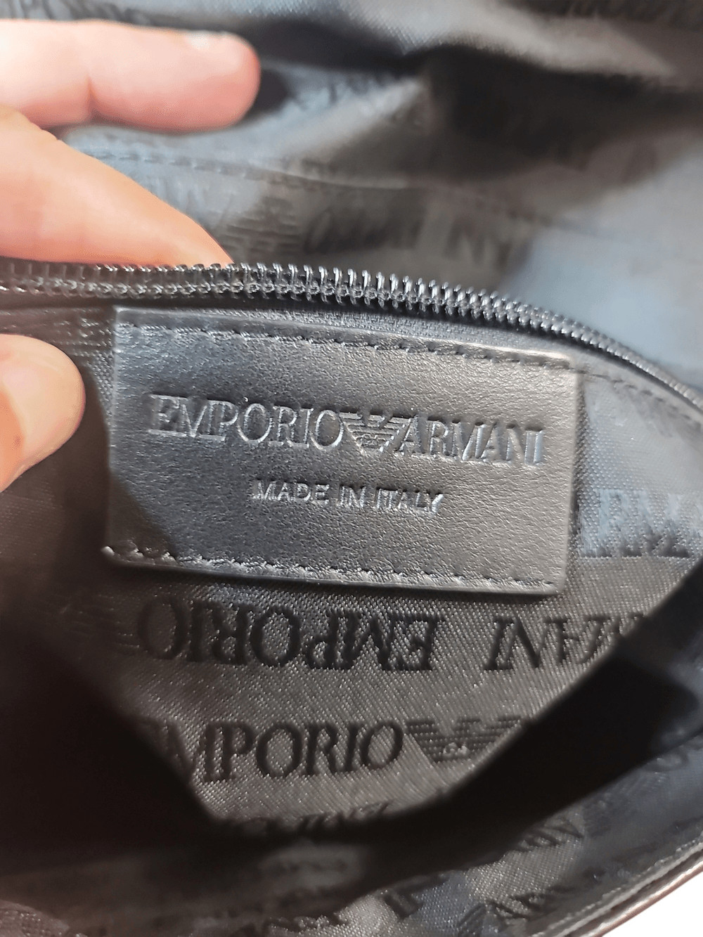 Emporio Armani Black Mens Crossbody Messenger Bag