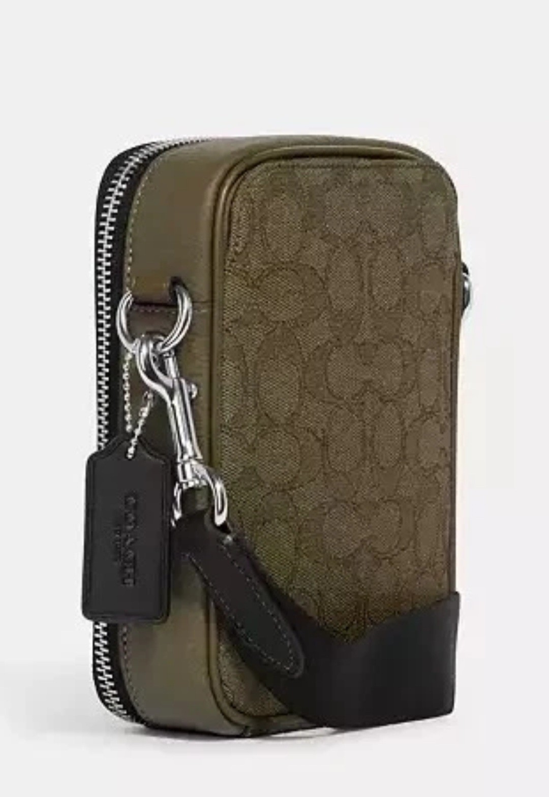 NWT Coach Stanton Crossbody Bag in Signature Jacquard Olive Drab Utility Green