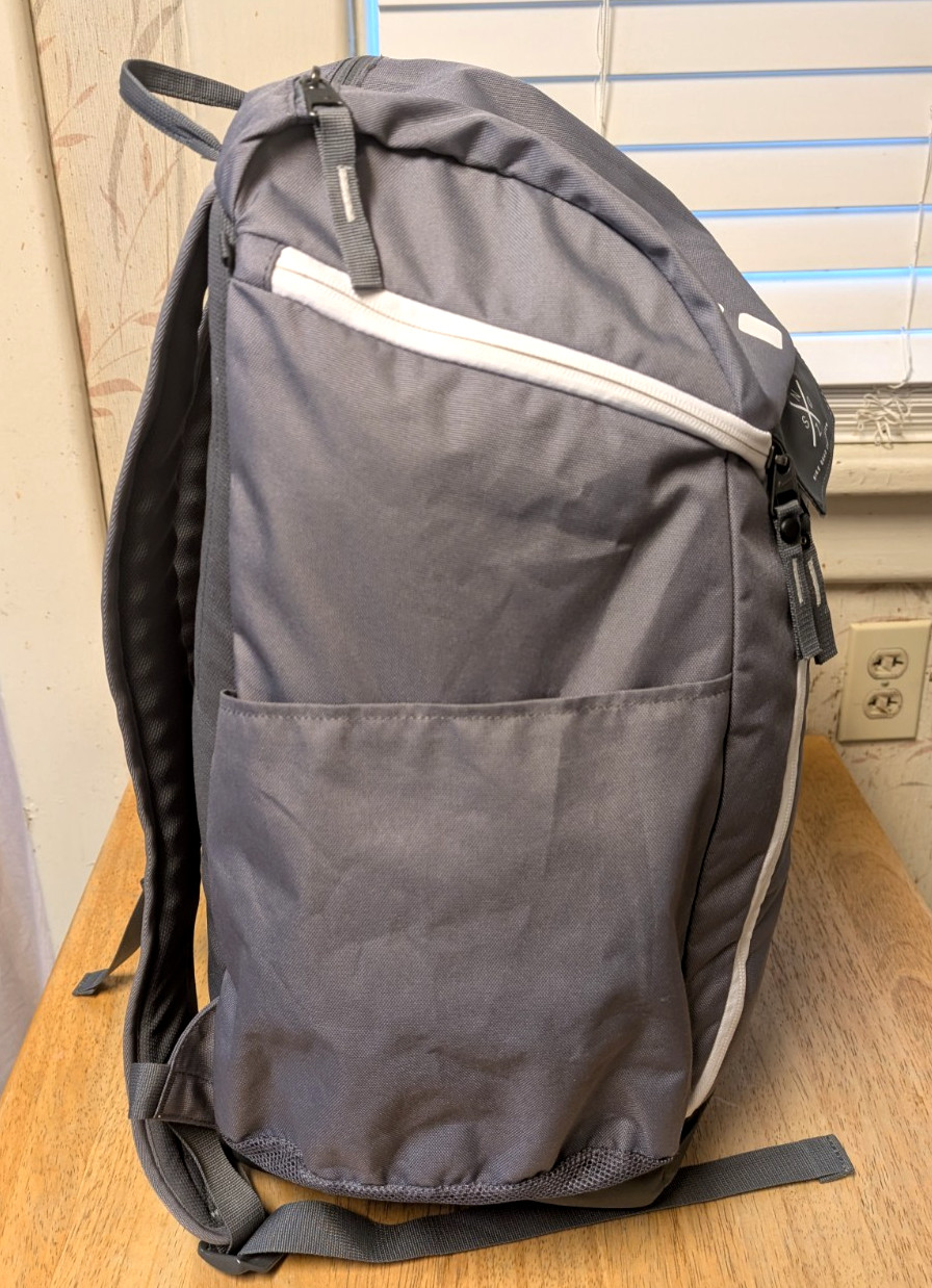 Nike Hoops Elite Pro Max Air Gray White Basketball School Backpack Bag Quad Zip