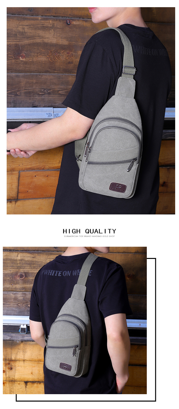 Large Capacity Chest Sling Shoulder Crossbody Backpacks Sports Outdoor for Men