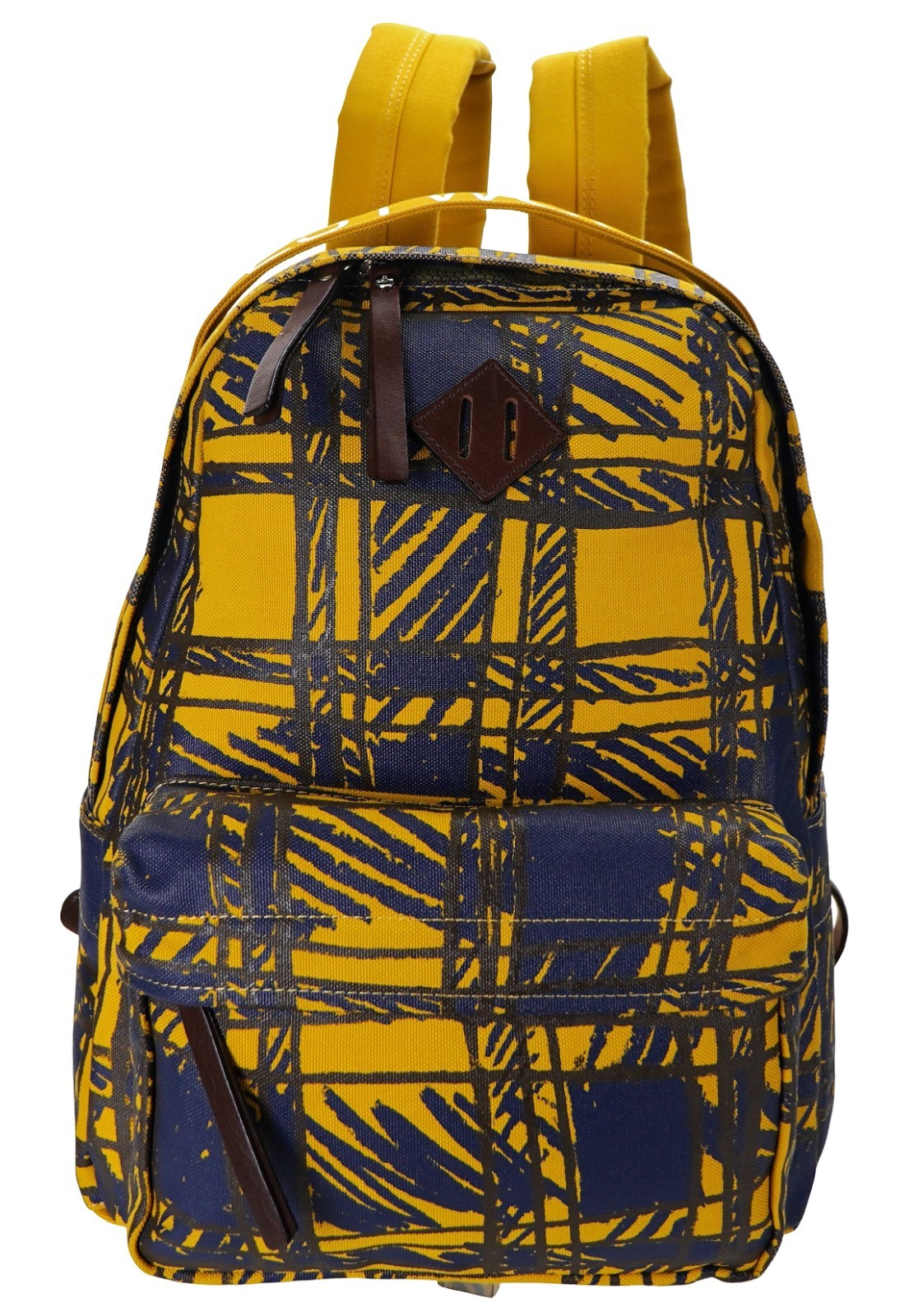 New VIVIENNE WESTWOOD MAN Yellow Blue Traditional School Coated Canvas Backpack