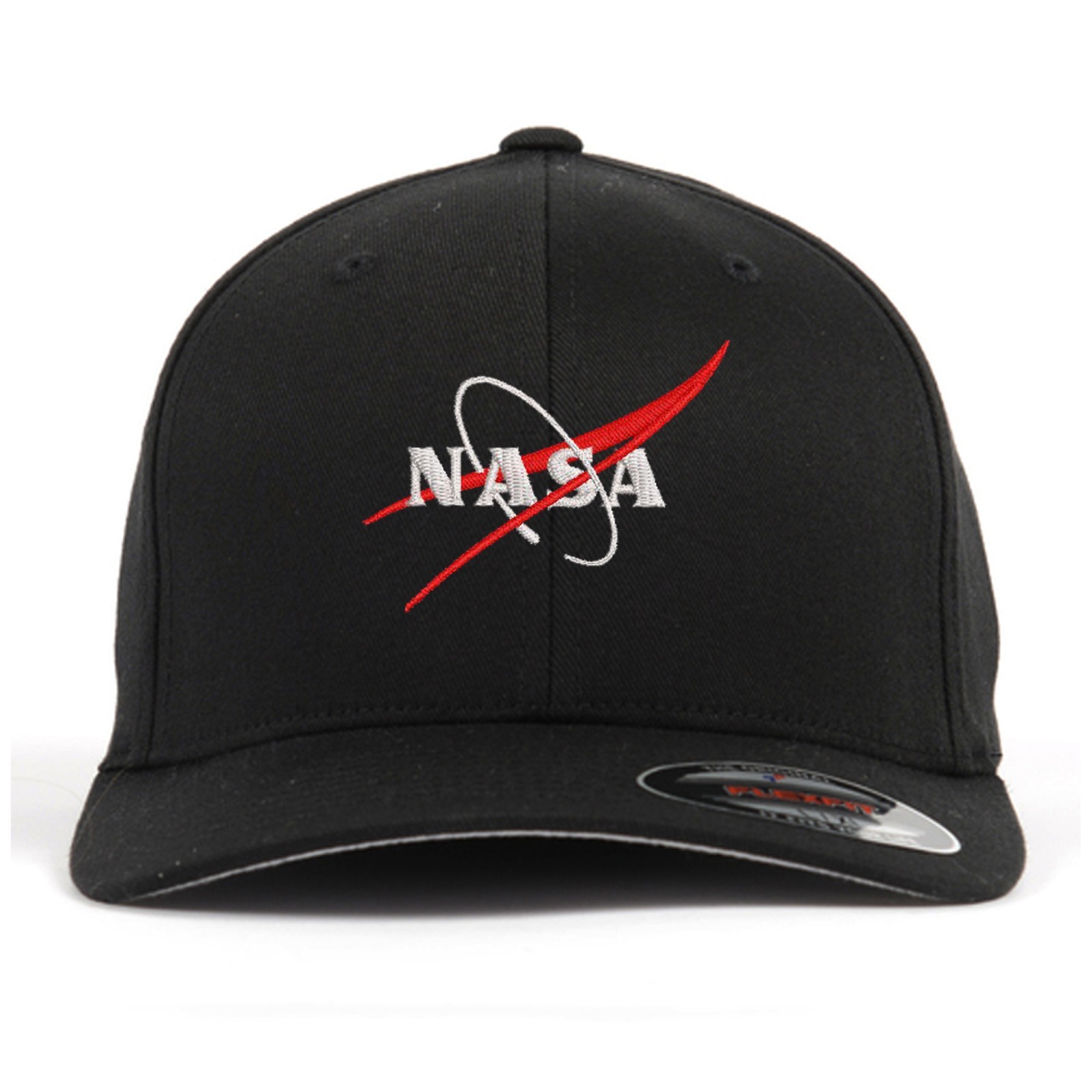 Officially approved by NASA logo embroidered flexfit flex fit baseball cap