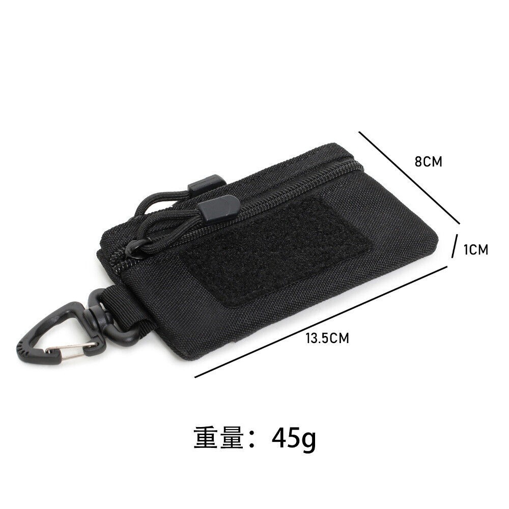 Tactical Wallet Key Pouch Military EDC Mini Coin Purses Zipper Small Waist Bag
