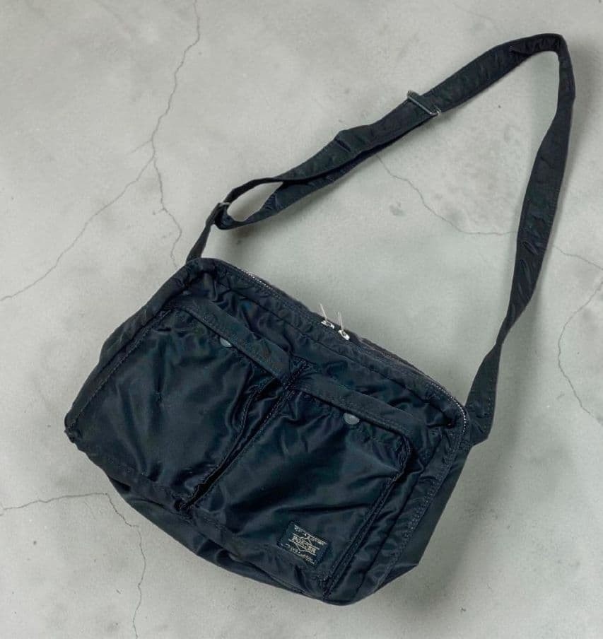 Authentic PORTER Yoshida Kaban Shoulder Bag Black 22cm x 29cm x 10cm Slight Wear