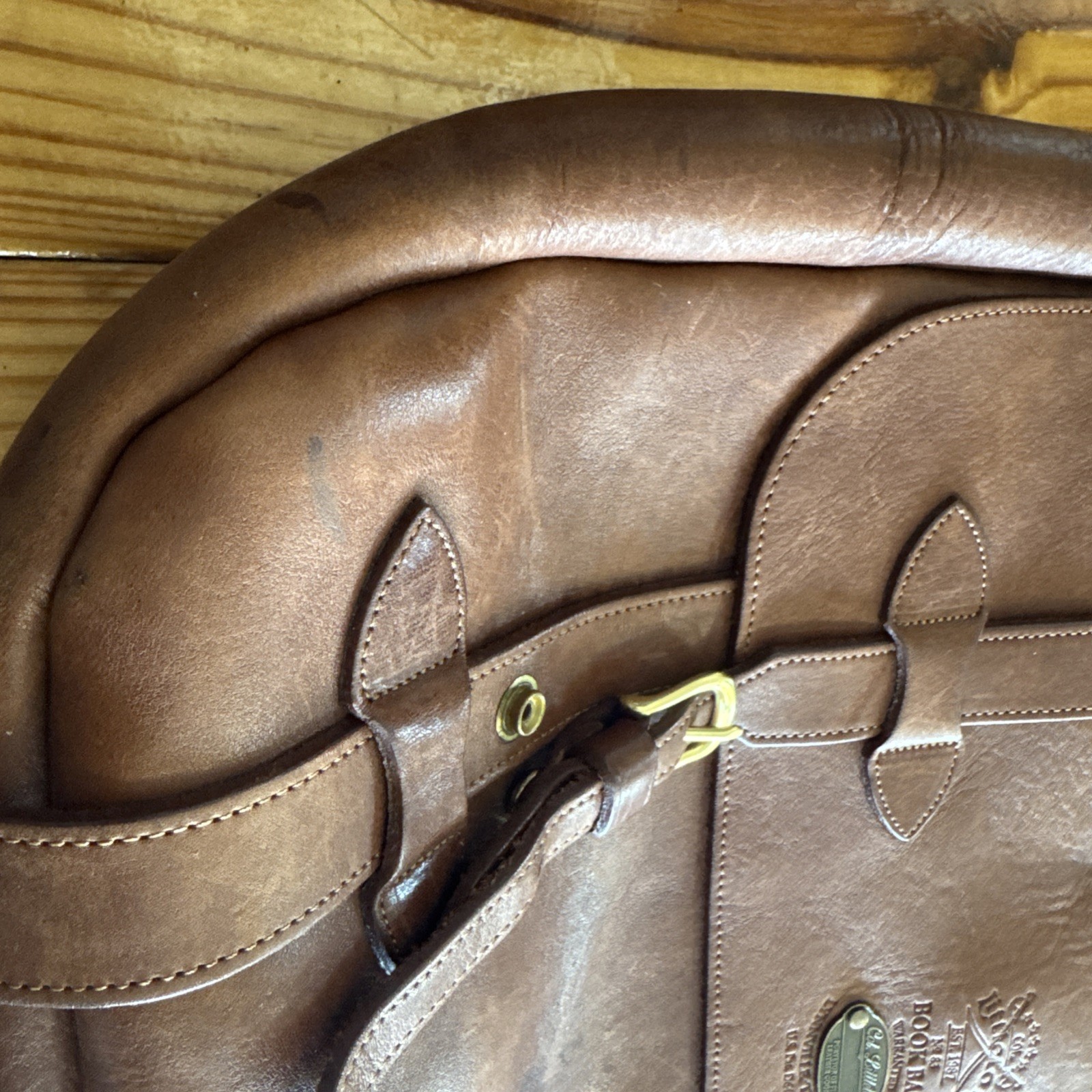 Colonel Littleton No. 83 Book Bag Vintage Brown Used (See Description)