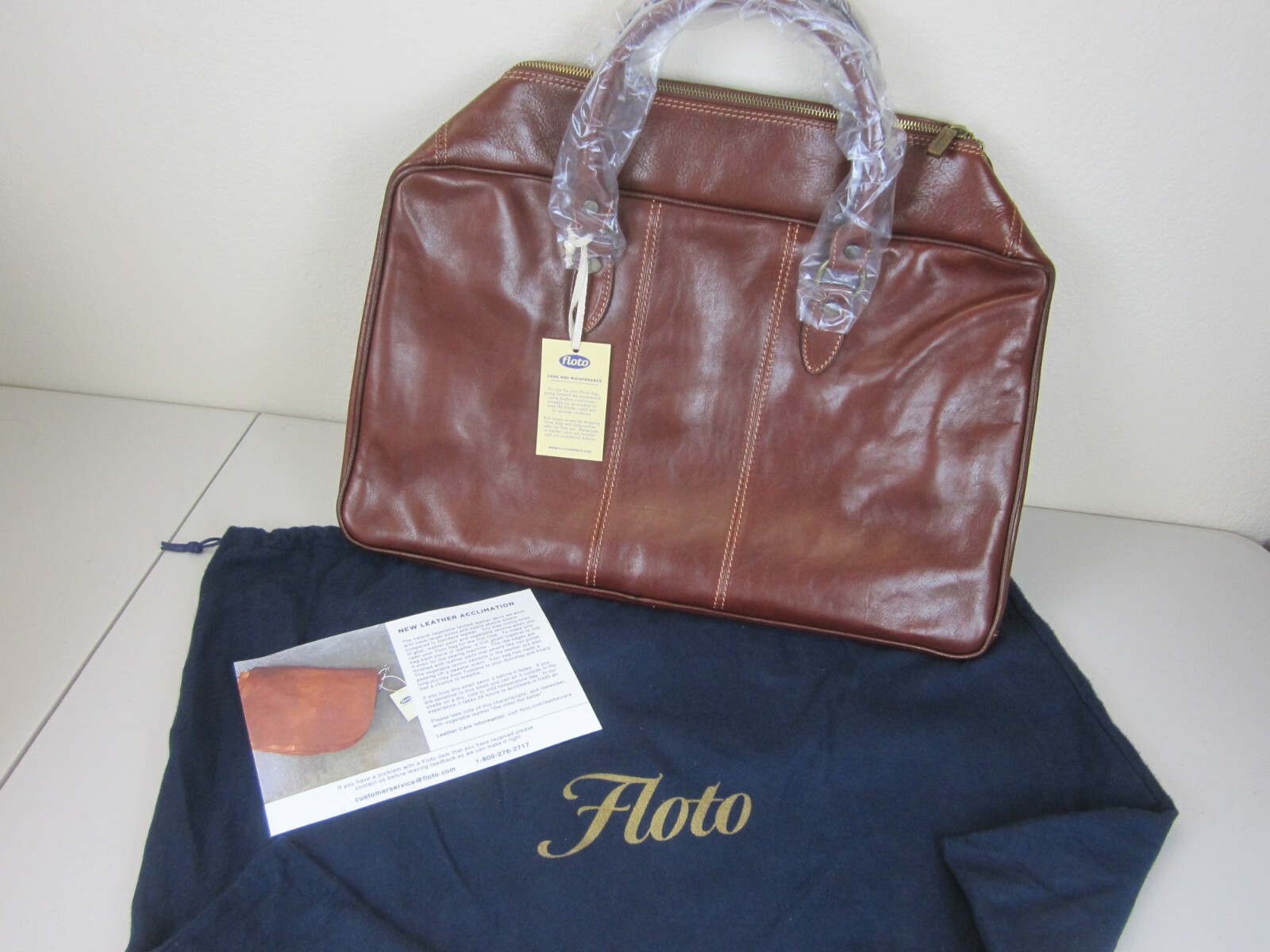 Floto Italian Leather Venezia Trunk Duffle Travel Bag Suitcase (Brand New)