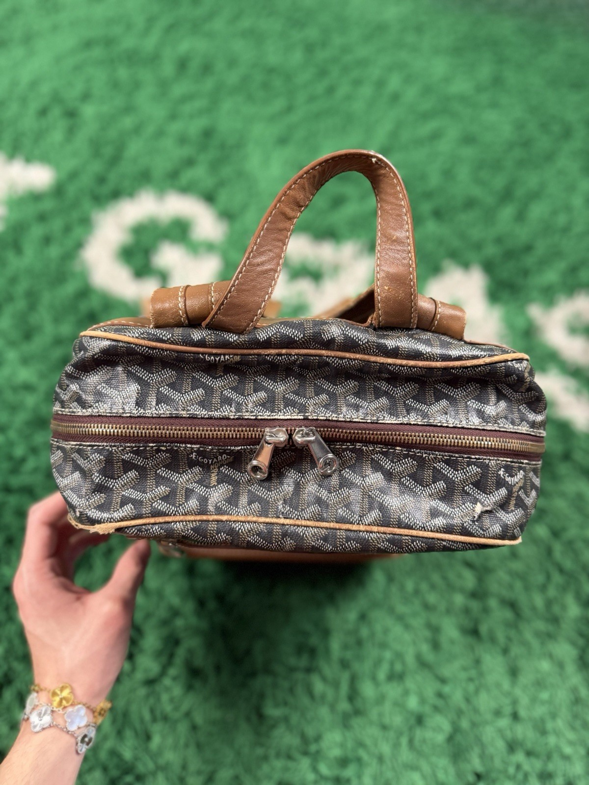 Goyard Goyardine Canvas Leather Brown Tan Men’s Backpack – SUPER RARE