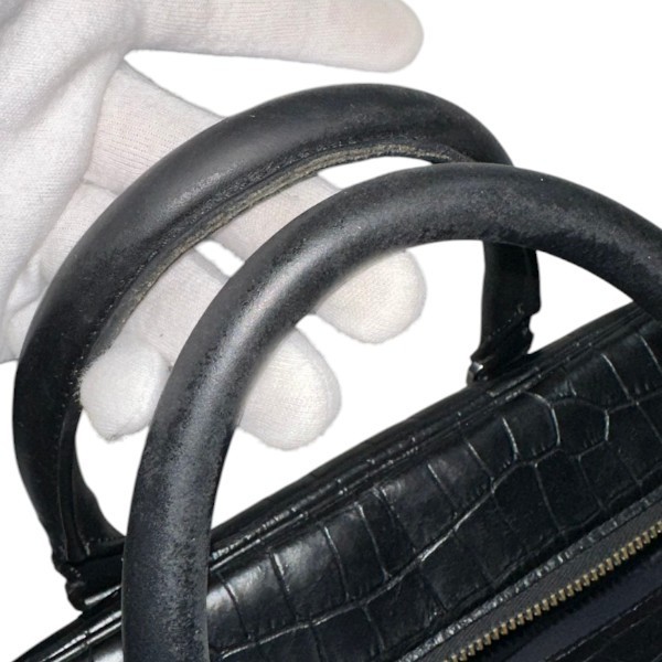 Montblanc Duffle Bag Handbag Leather Black 35x22x16cm pre-owned