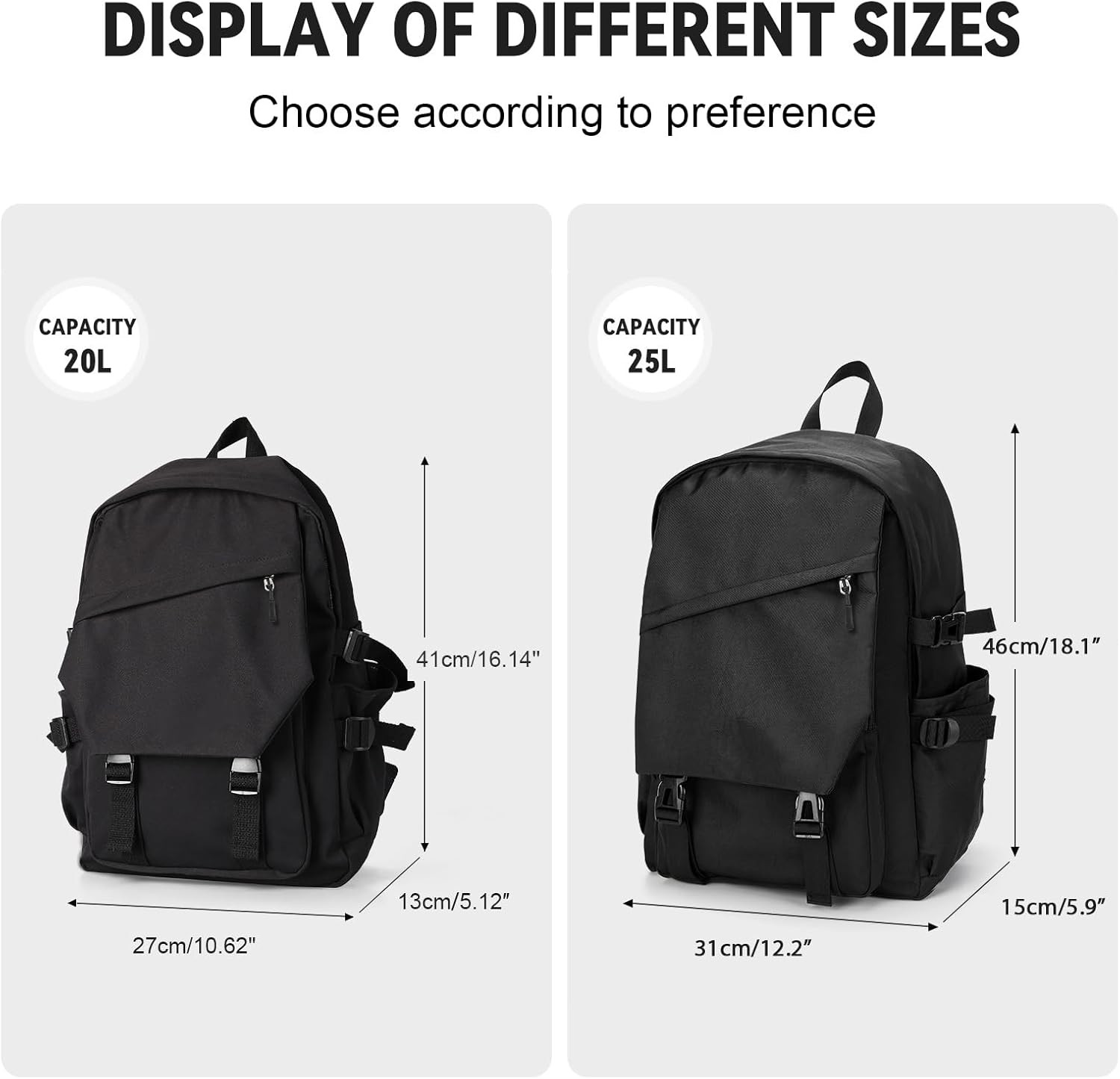 Casual Daypack Large Upgraded Version College Laptop Backpack for Men Women Wate