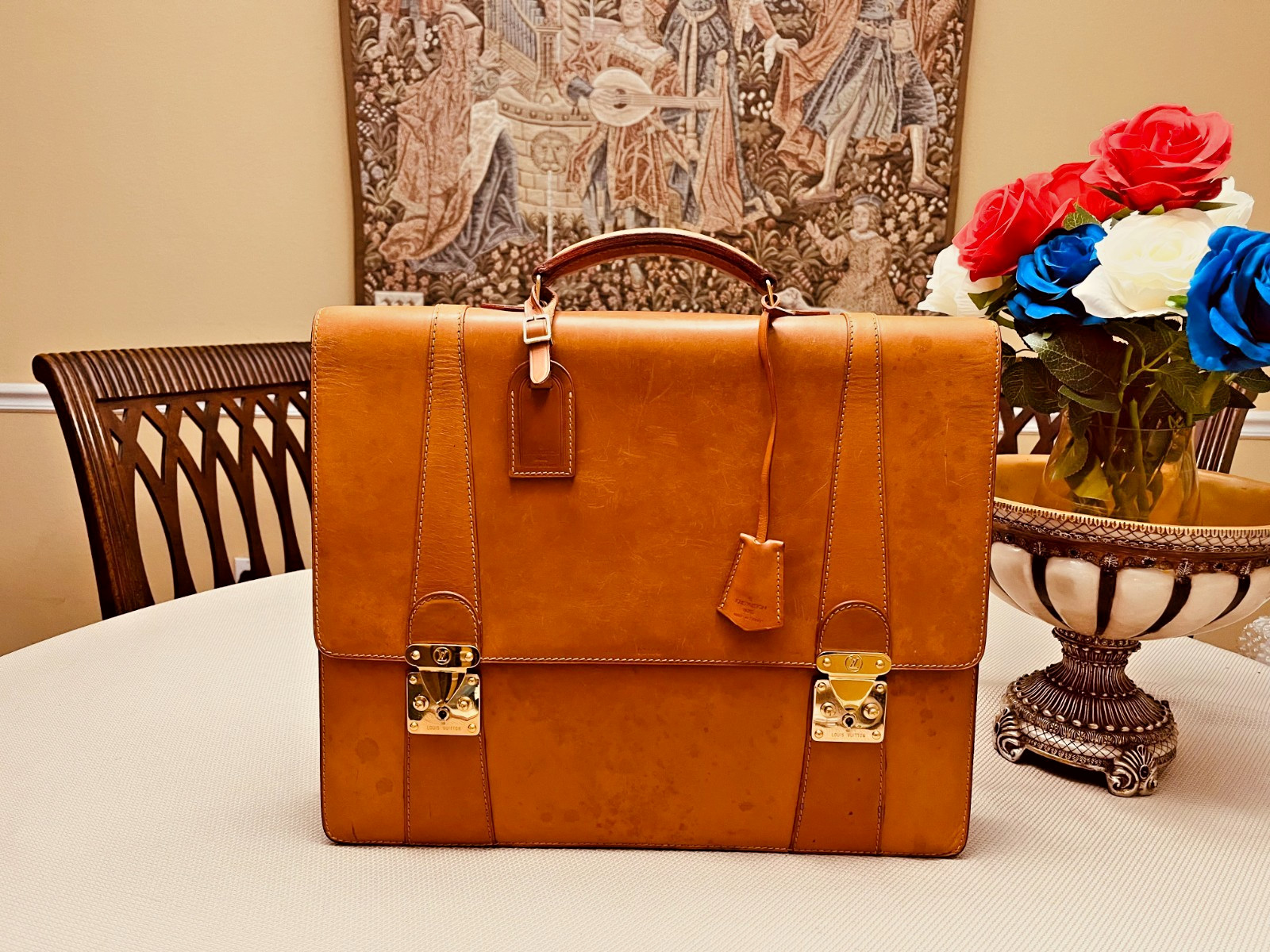 LOUIS VUITTON “SELBIT” NOMADE Leather Briefcase / Satchel / Portfolio – France