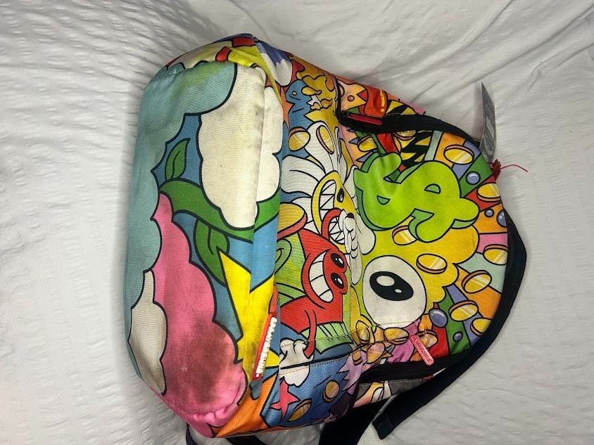 Happy Trippy Sprayground Early Dazed Backpack Limited Edition Cartoon Read!