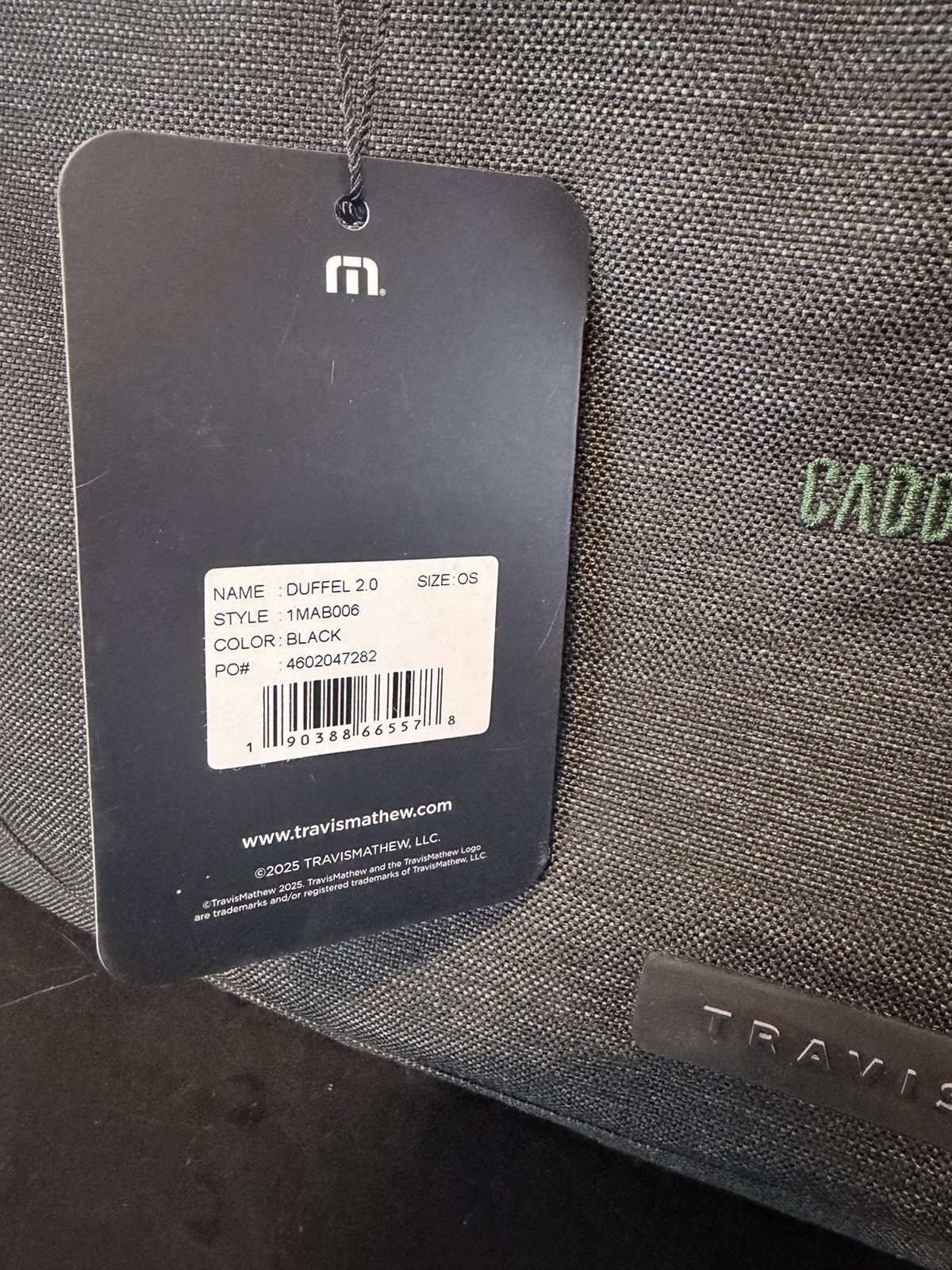 Travis Mathew Duffle 2.0 Bag NAME : DUFFEL 2.0 STYLE: 1MAB006COLOR: BLACK