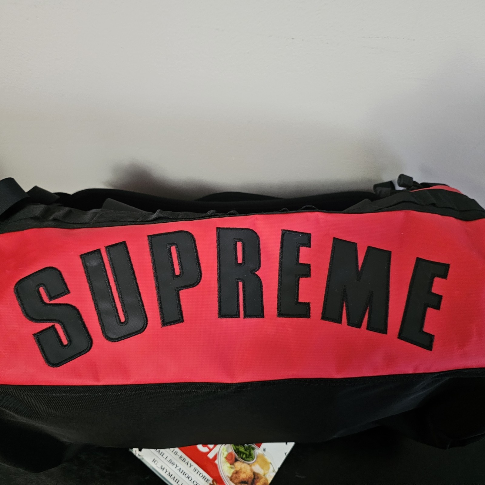 Supreme® The North Face® Arc Logo Base Camp Duffle Bag Red