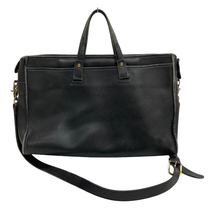 COACH OLD COACH 2-Way Briefcase Black Leather Men Business Handbag 3228