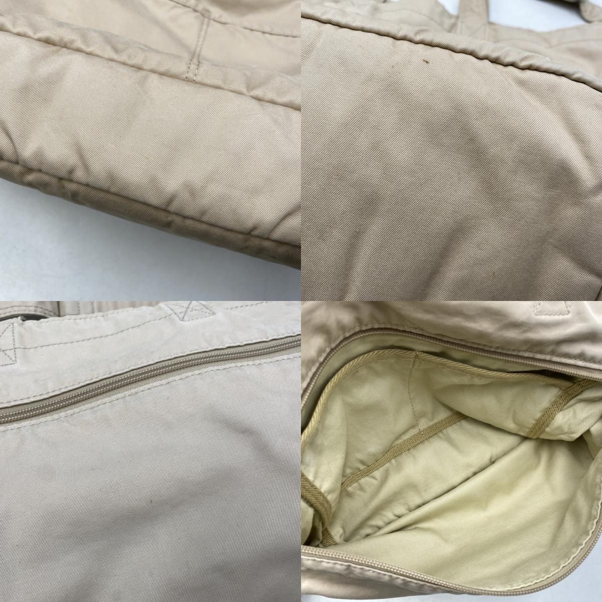 Authentic Porter Favor Shoulder Tote Bag Beige 34cm x 31cm Damaged Used Luggage