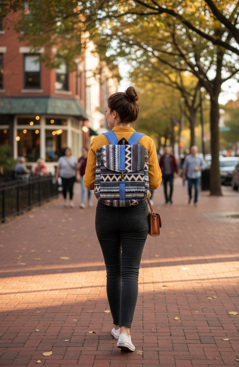 Tablet Backpack Aztec Book Bag Boho Hippie Tribal Southwest Geometric Ipad Purse