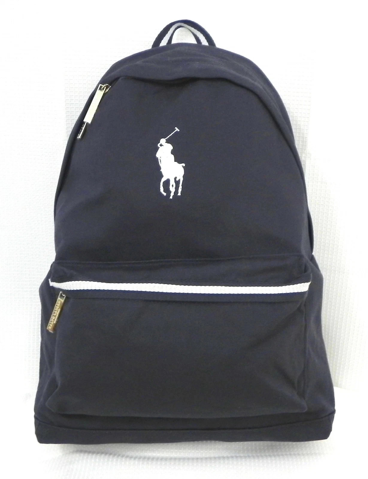 RALPH LAUREN Polo Backpack Dark Blue School Gym Weekend Overnight Hiking Bag