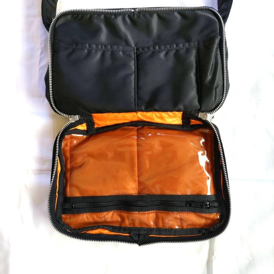 PORTER Tanker Black 2 Layer Shoulder Bag S Nylon Double Zip Japan 27cm 17cm 8cm