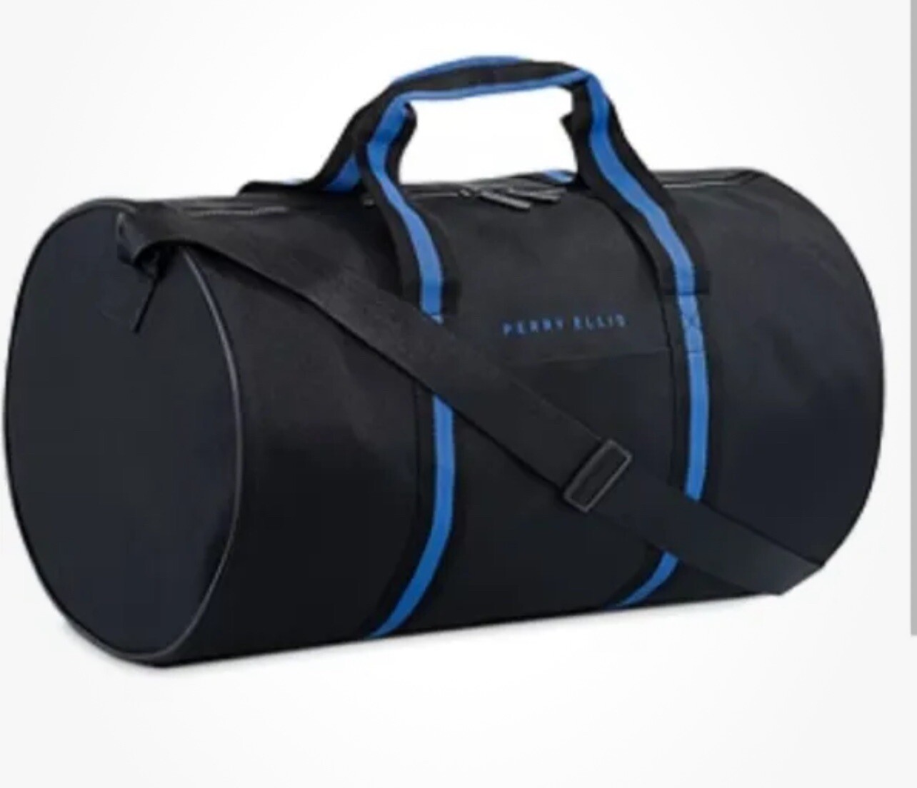 Perry Ellis-Navy Blue/Black-Gym/ Business Duffel Bag-(NEW IN PLASTIC WRAP)