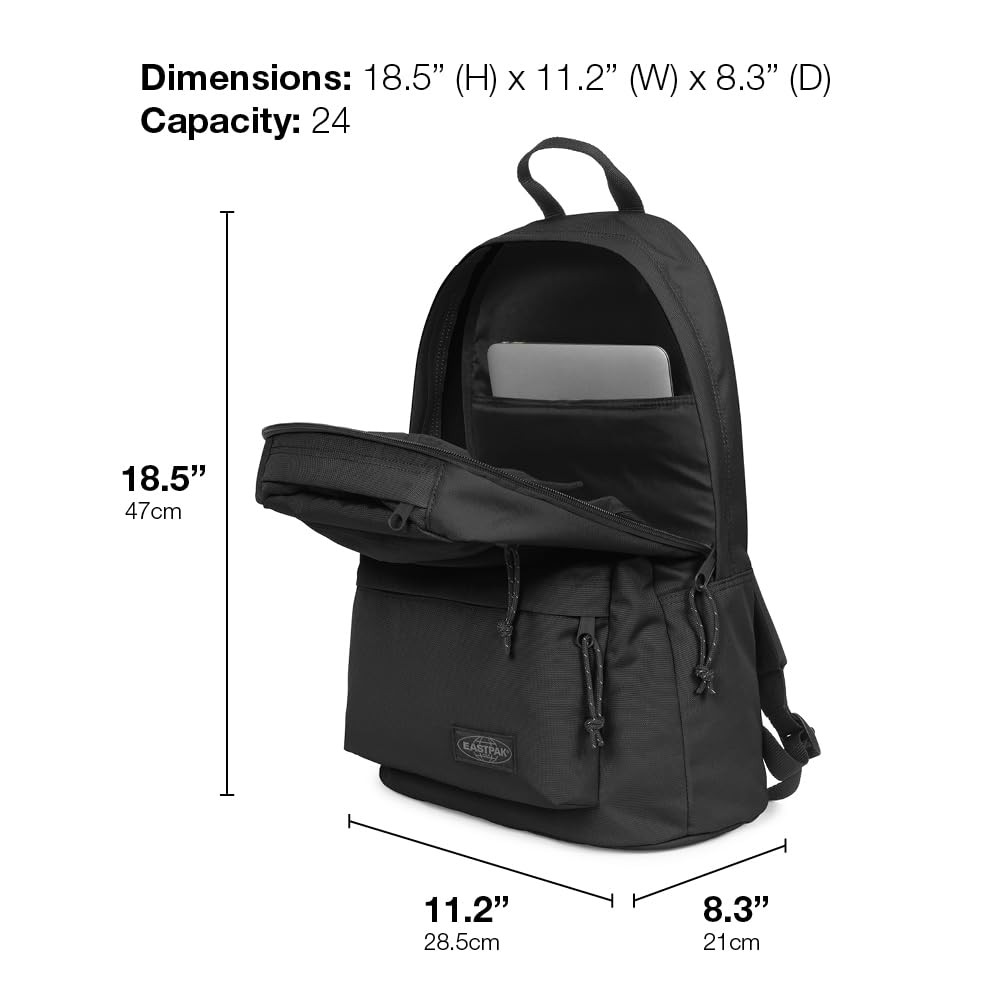 Padded Double – 24L Squared Backpack with Dual Front Pockets, 13” Laptop Slee…