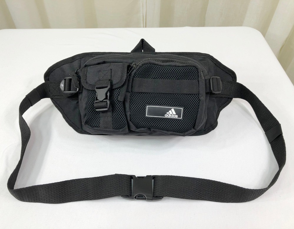 NEW Adidas Amplifier 2 Multipockets Crossbody Bag Black/White Polyester Unisex