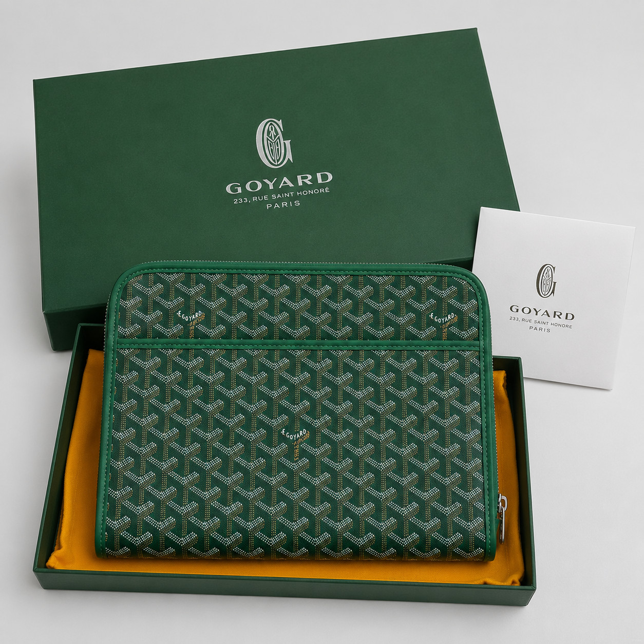 Goyard Zip Around Wallet Clutch Multiple Colors Authentic New With Box
