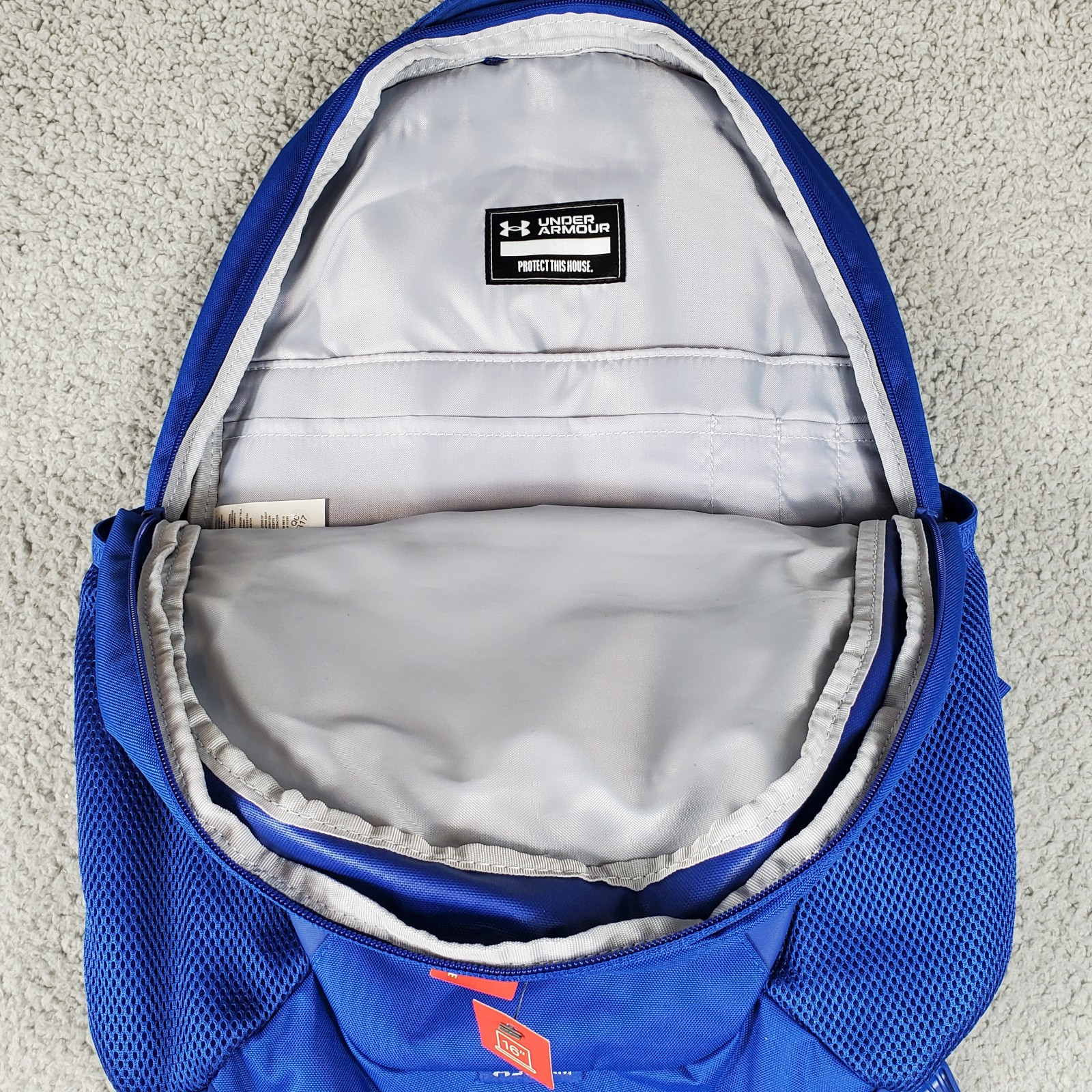 Under Armour Backpack Blue Hustle 6.0 Storm School Laptop Book Bag