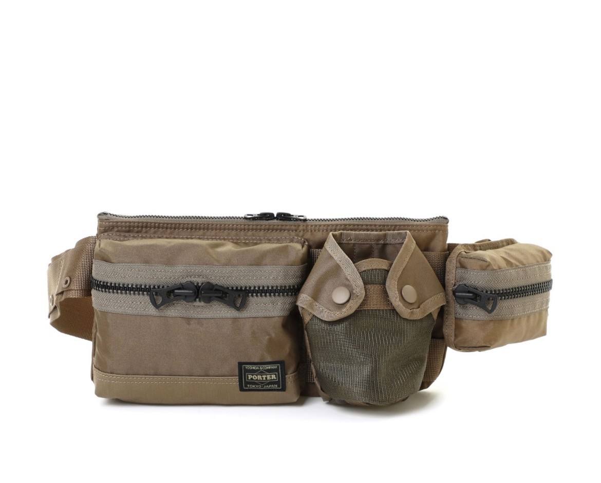 PORTER ALL Waist Bag with Pouches 502-05961 Beige Crossbody Hip Bag Yoshida JP