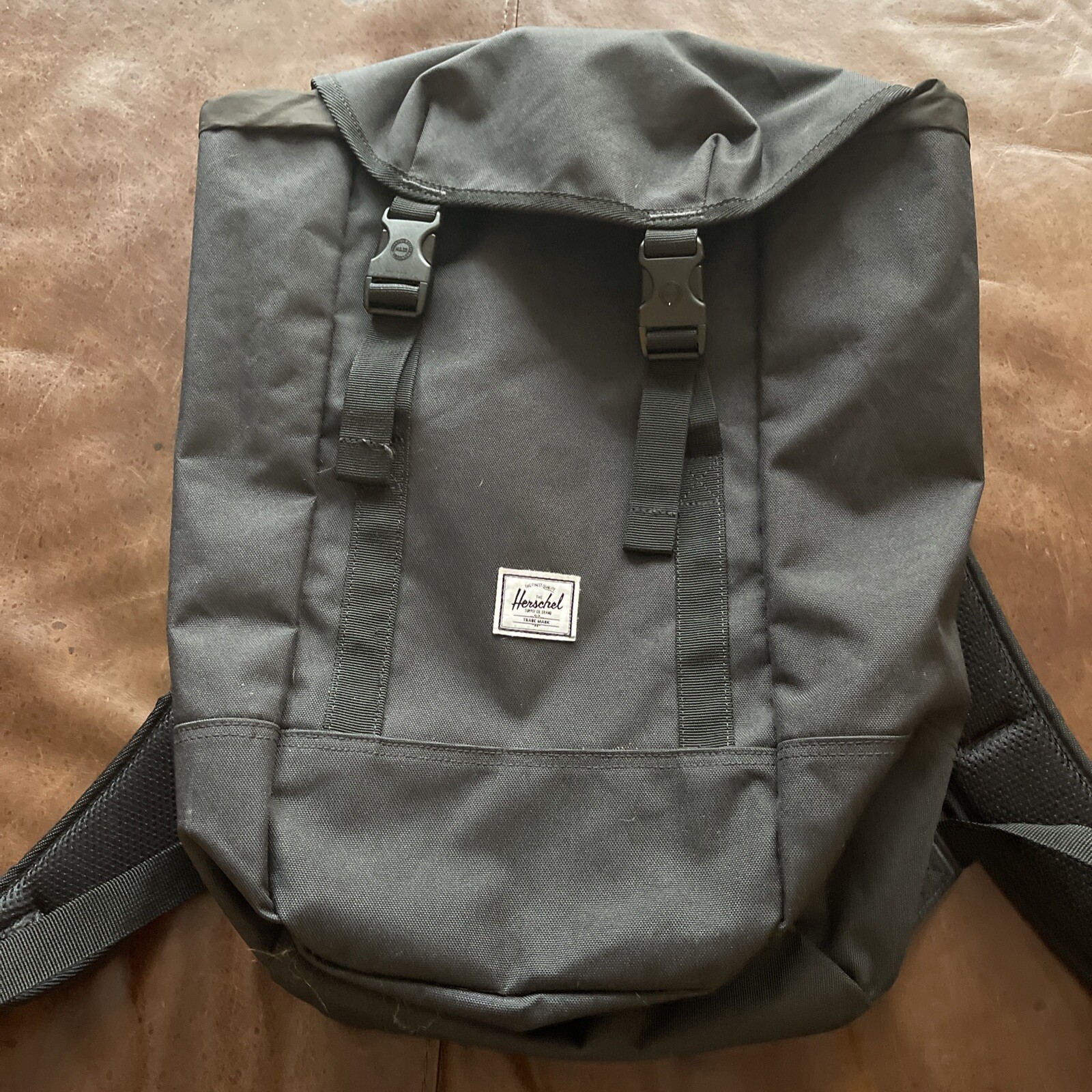 HERSCHEL SUPPLY COMPANY Black Backpack 15 x 17 in Red Stripe Interior Spacious