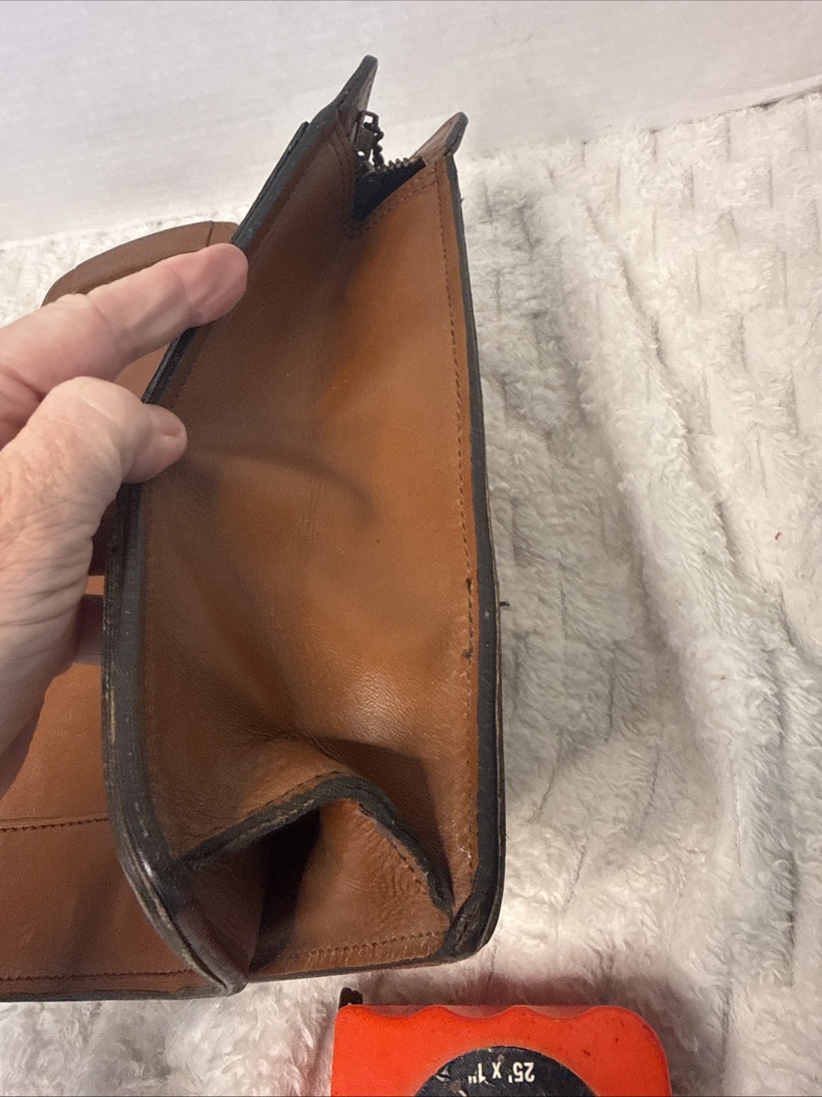 Vintage Schlesinger Brothers Leather Briefcase Attache Portfolio GL Monogram
