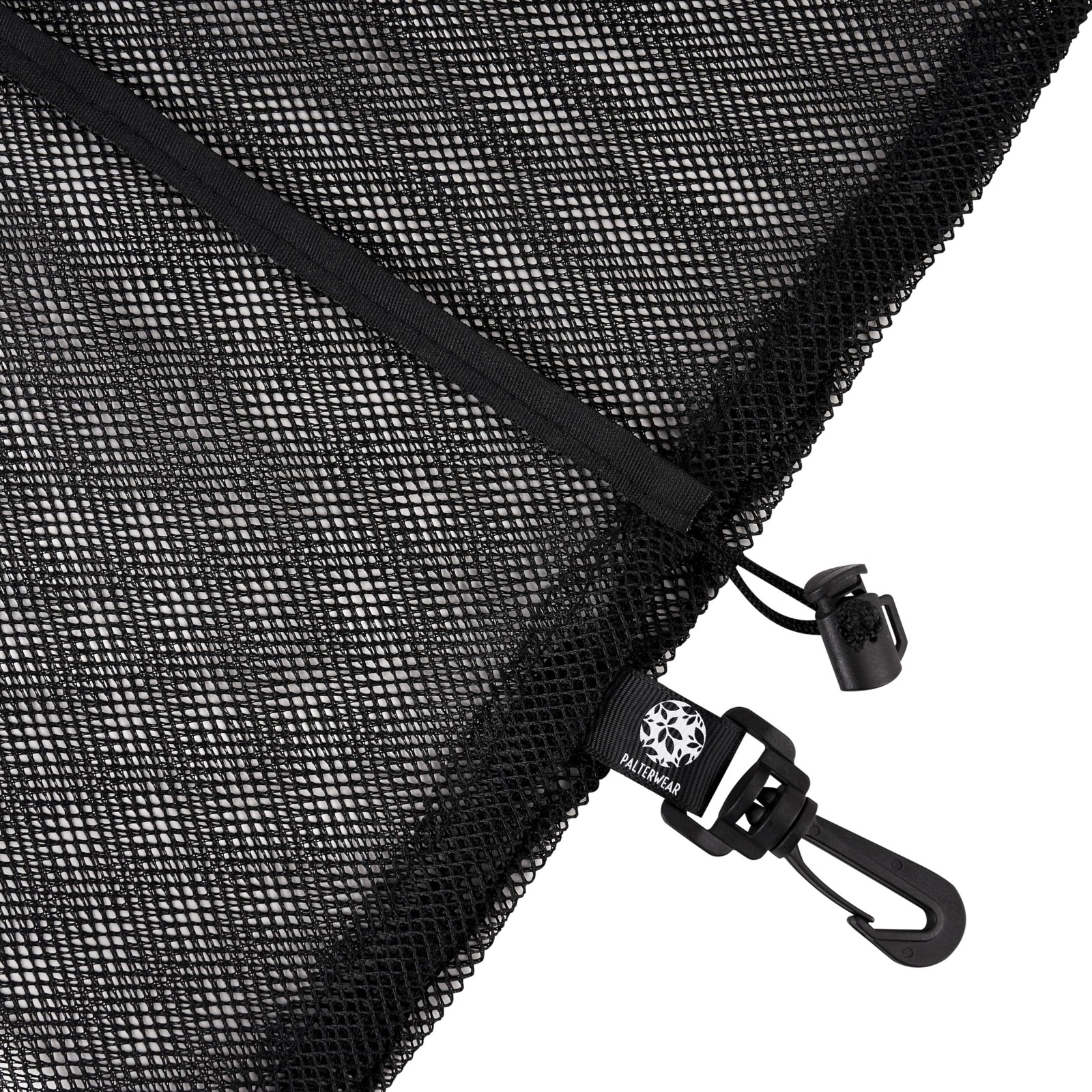 Small Mesh Bag with Clip and Toggle Closure (Set of 4, Black, 8 x 11 Inch) fo…