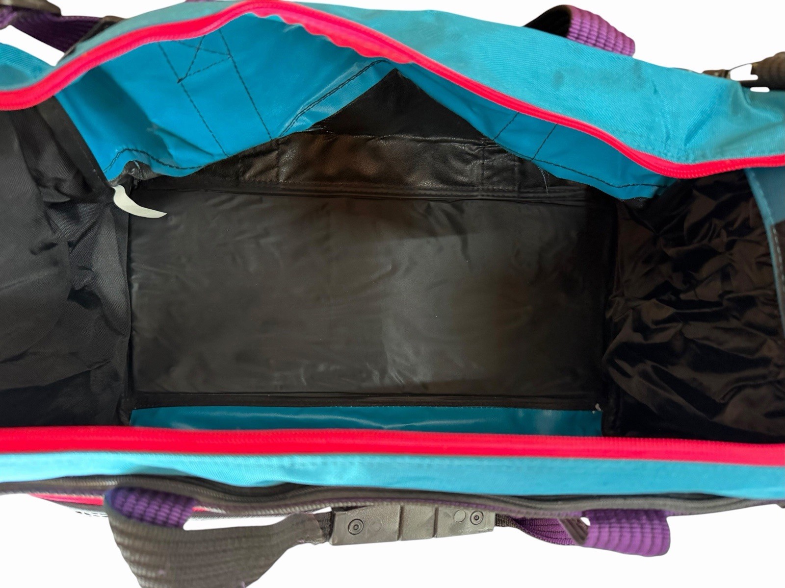OGIO Pro 45CM Gym Bag Neon Pink Teal Purple Side Pockets Double Zip Top