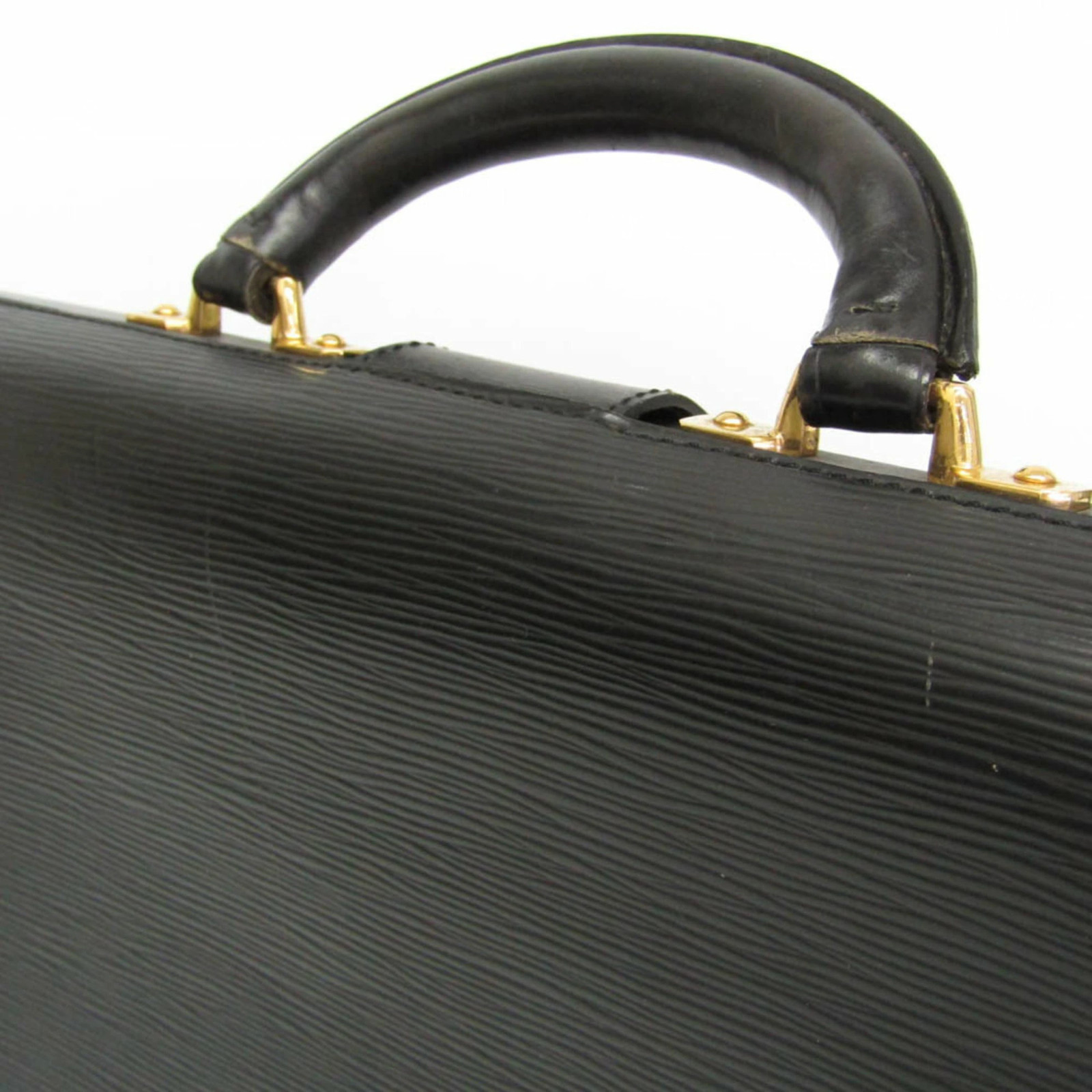 Louis Vuitton Epi Serviette Fermoir M54352 Briefcase Black Noir Used