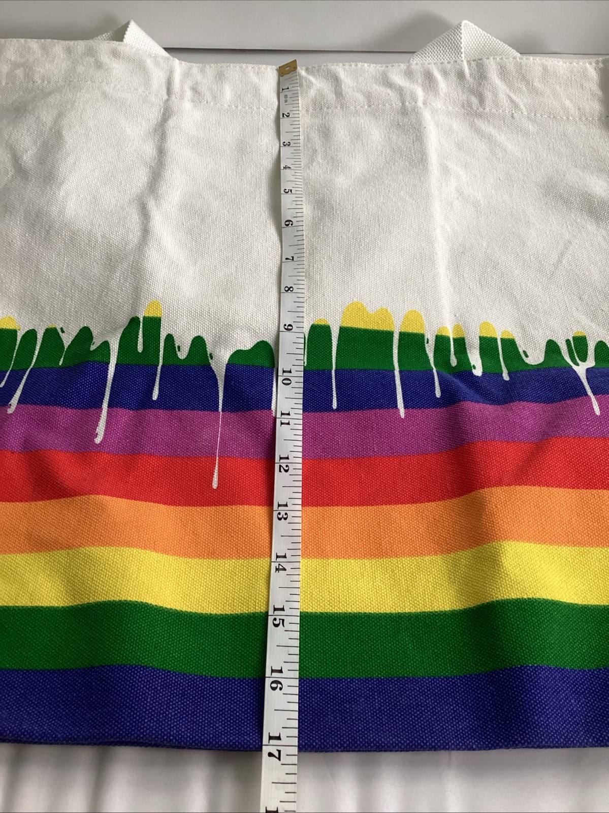 2014 Marc Jacobs Dripping Rainbow Pride Canvas Tote NWT