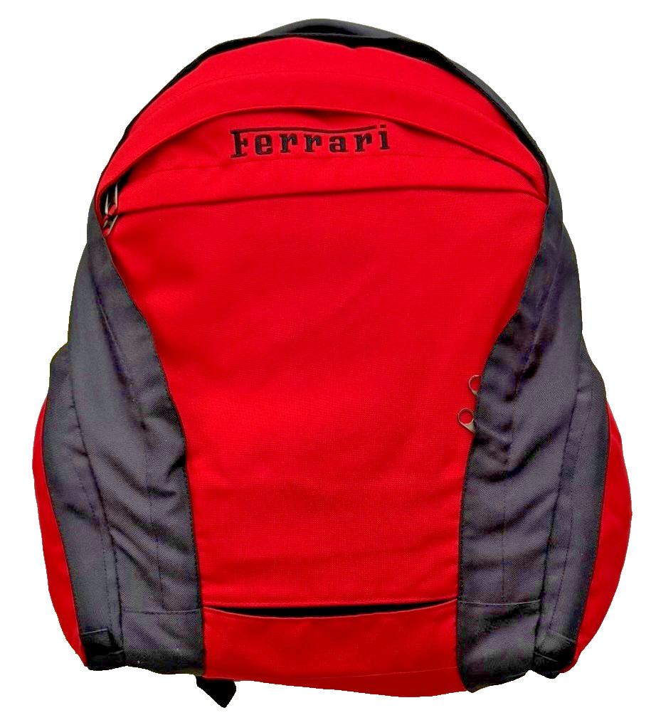 Ferrari Backpack AMD Limited Edition Rucksack Red and Black Spellout Logo