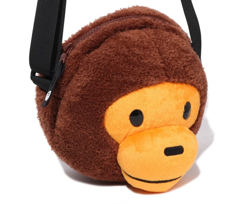A BATHING APE BAPEKIDS Goods BABY MILO FACE PLUSH DOLL SHOULDER BAG 2M80390003