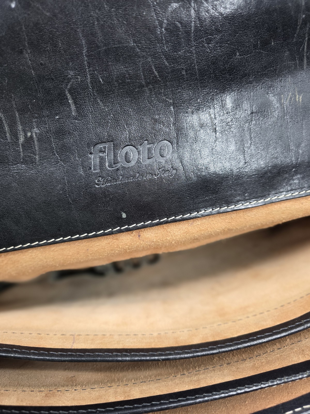 Floto Firenze Italian Leather Briefcase Portfolio Work Bag Black Handmade Italy