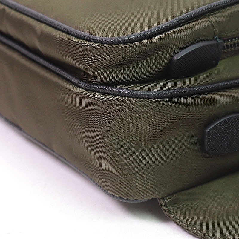 PRADA Tesuto Nylon Belt Bag Triangle Logo Saffiano Leather Mimetico Khaki