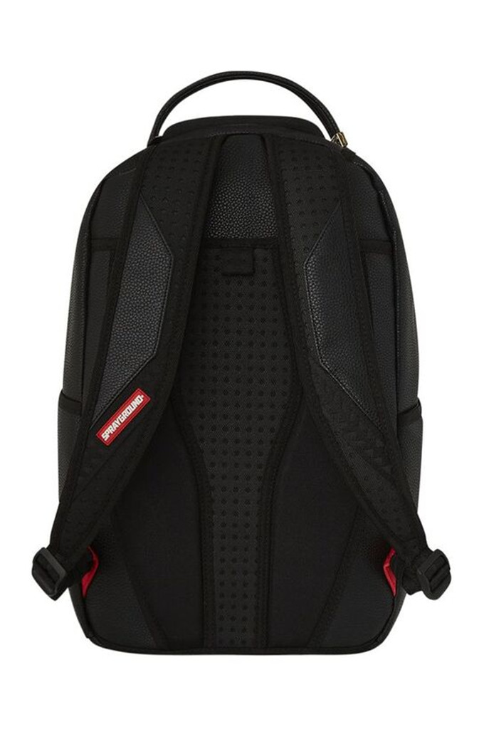 Sprayground Shark In Paris Backpack Triple Black Logo Quilted School Books Bag