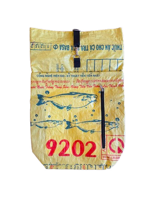 Fair Trade Fish Feed Duffle Backpack