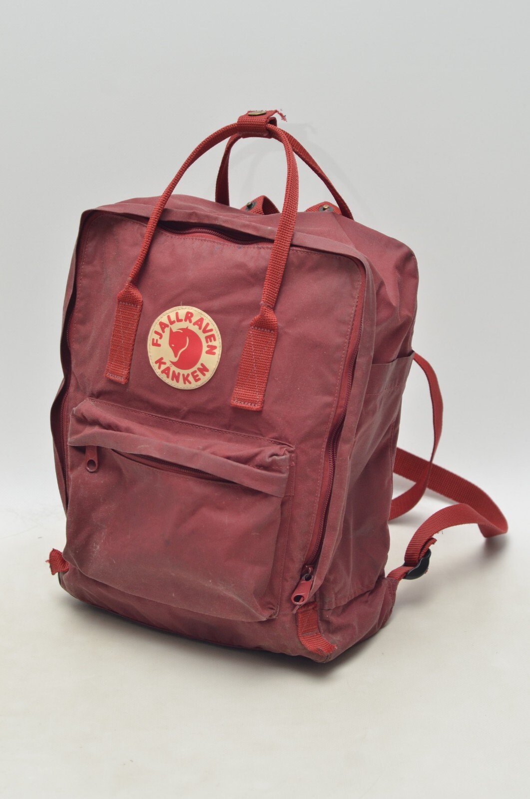 Fjallraven Unisex Red Polyvinyl Waxed Kanken Bag Backpack
