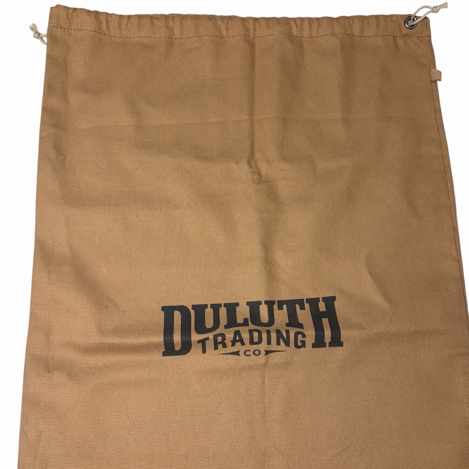 Duluth Trading Co Canvas Drawstring Laundry/Dust Bag Dark Brown 27”x17”