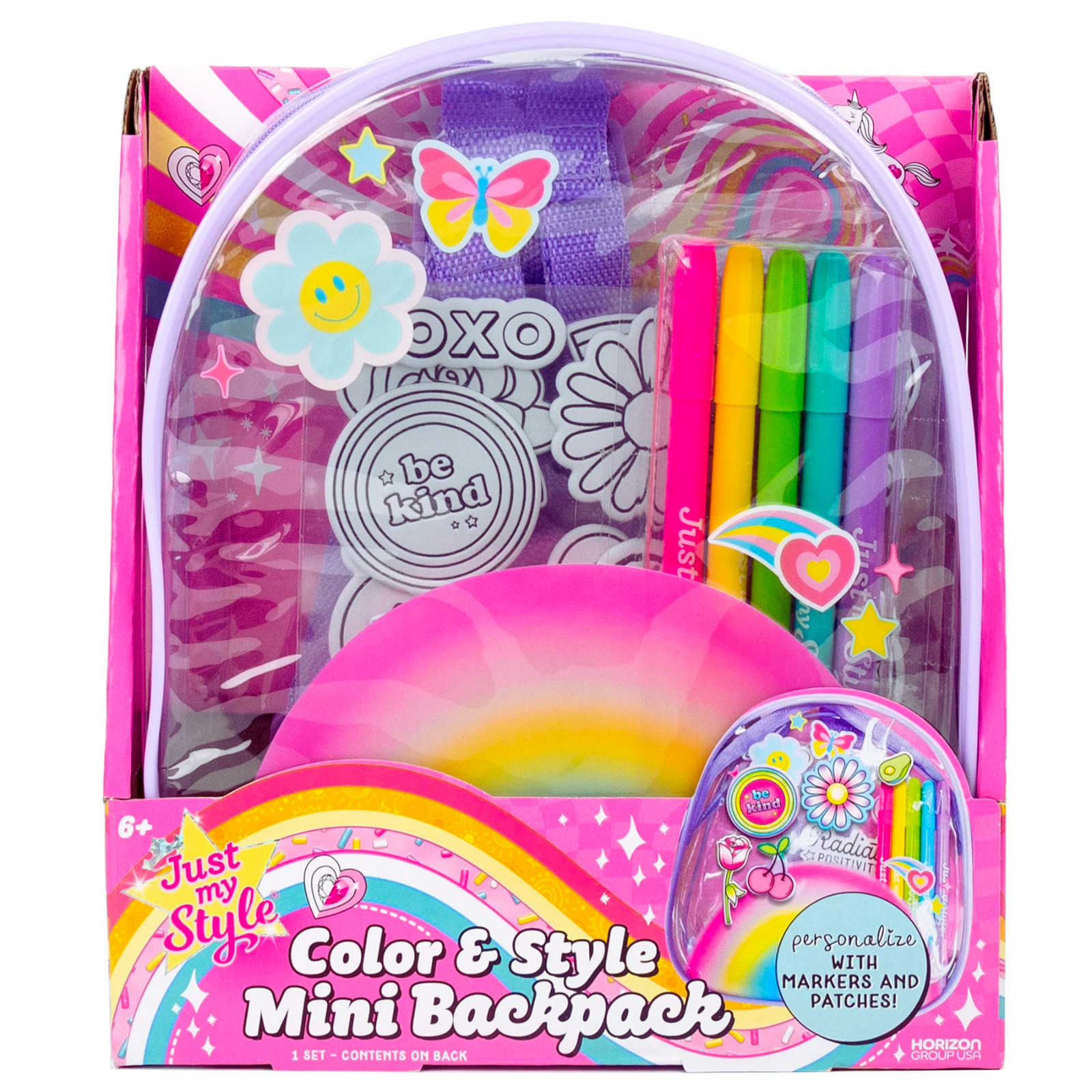 Just My Style DIY Mini Backpack – Color Your Own Fashion Bag Activity Set
